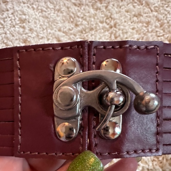 Free People Maria Southwest Leather Wide Waist Belt Size Small 32" EUC - Picture 6 of 8